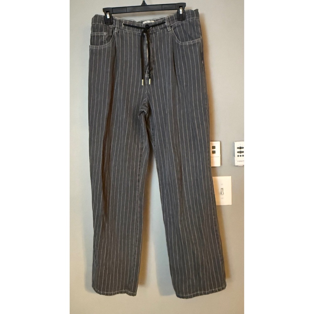 BAUM UND PFERDGARTEN Striped Wide Leg Pants Drawstring Waist Size 32x31.5‎